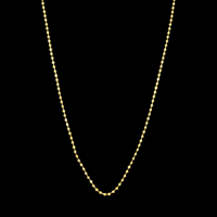 Image 1 of 10 K Solid Gold Ball Bead Link Chain