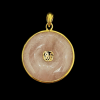 Image 2 of 10 K Textured Butterfly Disc Pendant