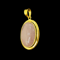 Image 2 of 10 K Classic Oval Cabochon Pendant 
