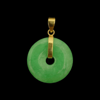 Image 1 of 10 K Classic Disk Pi Pendant 
