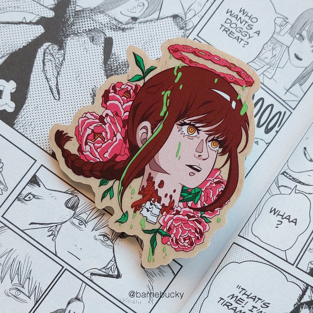 Image of Peony of Control [day version ❀ wood pin]