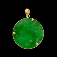 Image 2 of 10 K Modern Kanji Dragon Circle Pendant 