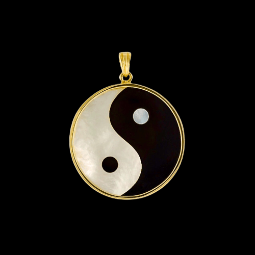 Gold yin hot sale yang pendant