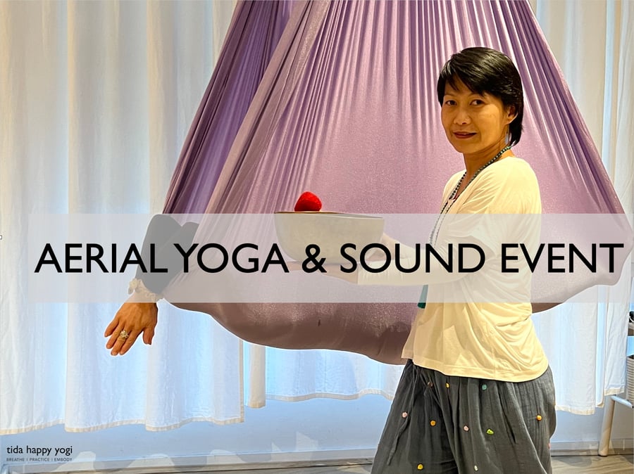 Image of Restorative Aerial Yoga & Sound Bath Event