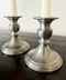 Image of Antique Pewter Candlesticks 