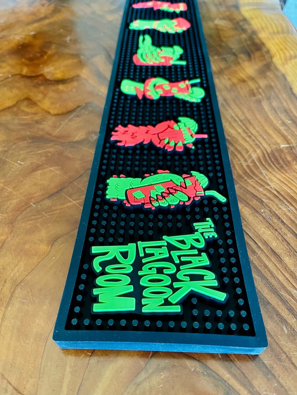 THIRSTY MONSTERS 23.5" x 4" Heavy-Duty Bar Rail Mat