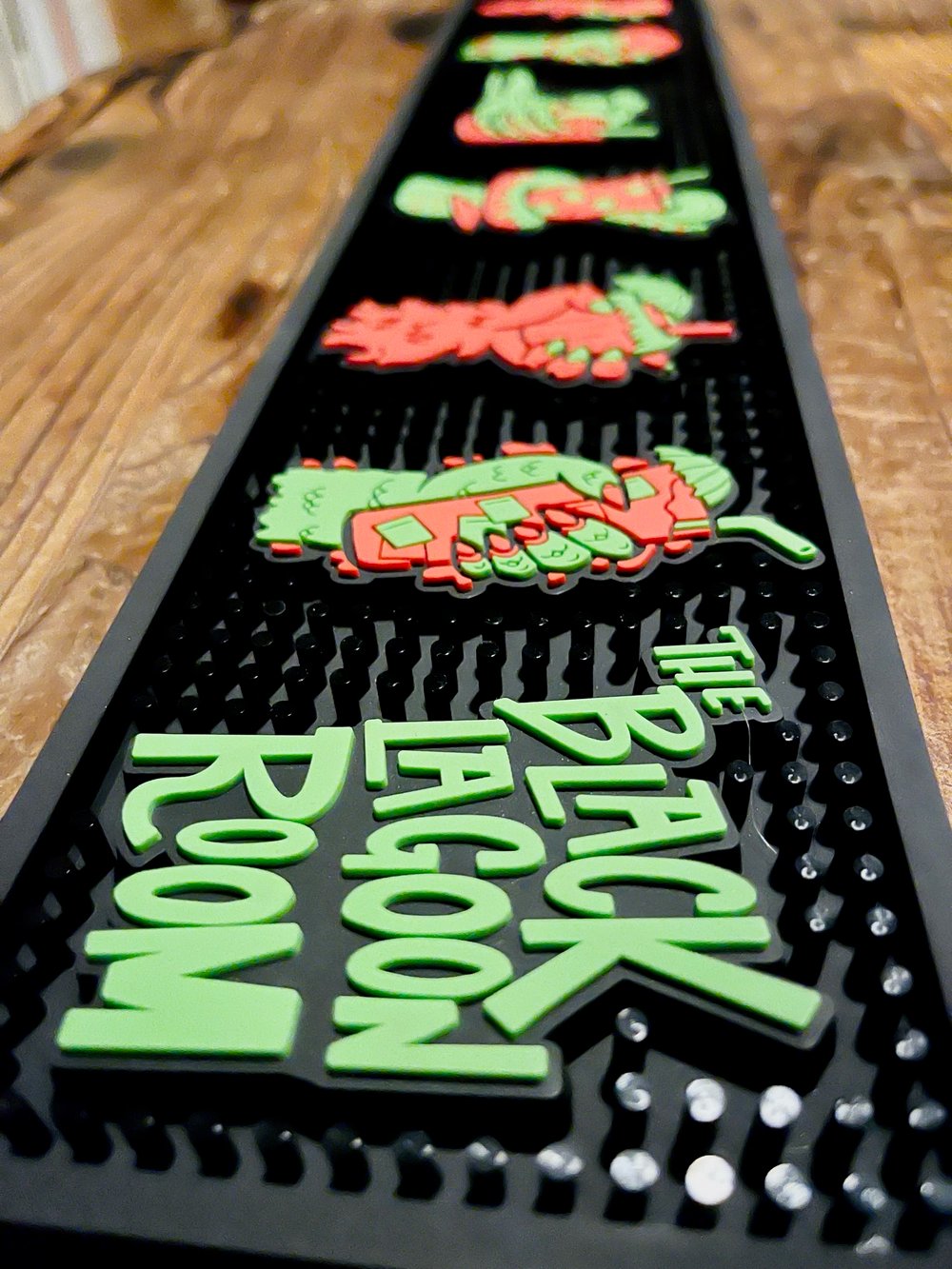 THIRSTY MONSTERS 23.5" x 4" Heavy-Duty Bar Rail Mat