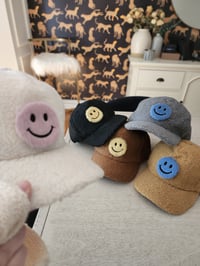 Image 2 of Sherpa smiley face hats