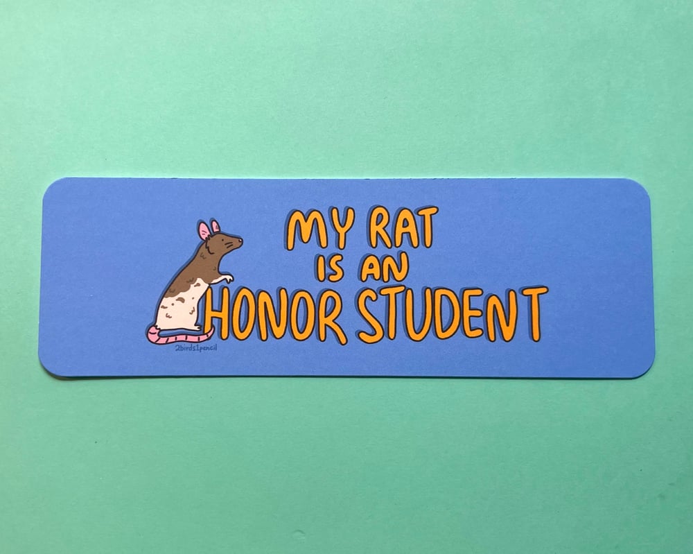 Image of "My Rat is an Honor Student" bookmark