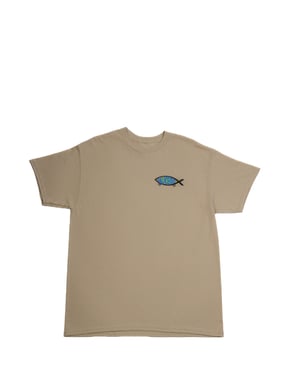 MLCS co. Jesus fish T-shirt (Tan)