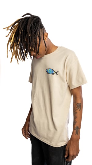 MLCS co. Jesus fish T-shirt (Tan)