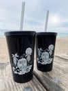 DEATH'S A BEACH 24 oz Plastic Tumblers SET of 2 