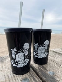 Image 1 of DEATH'S A BEACH 24 oz Plastic Tumblers SET of 2 