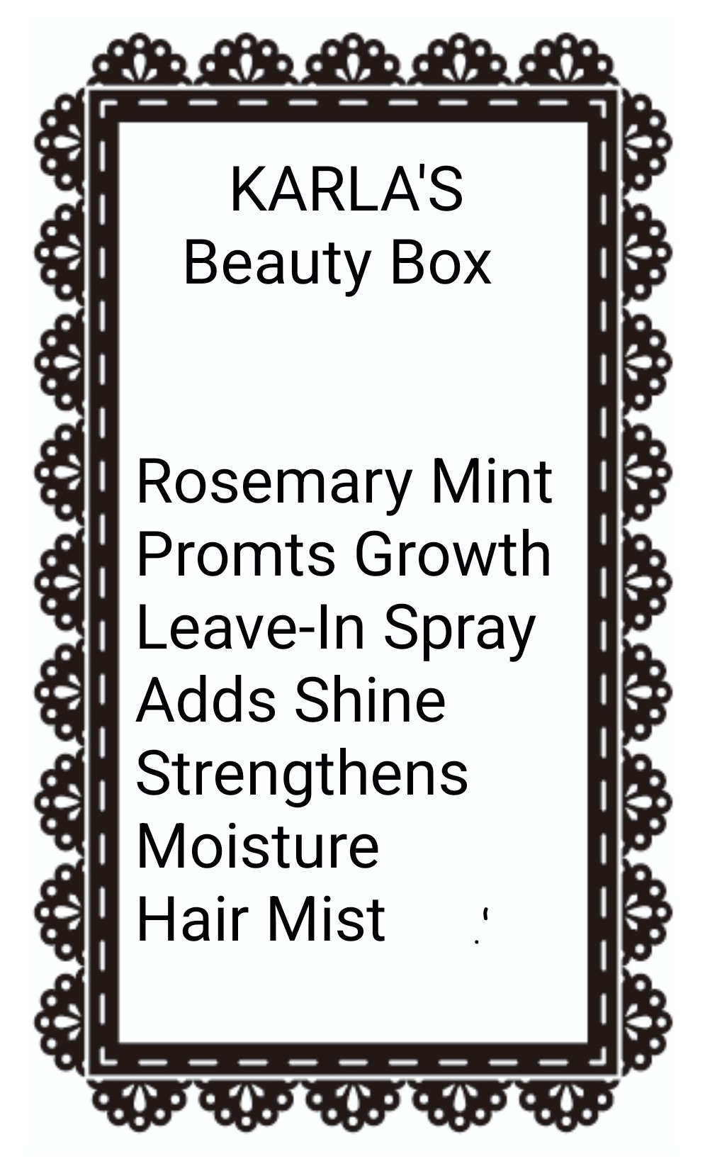 Rosemary& Mint Hair Growing Spray