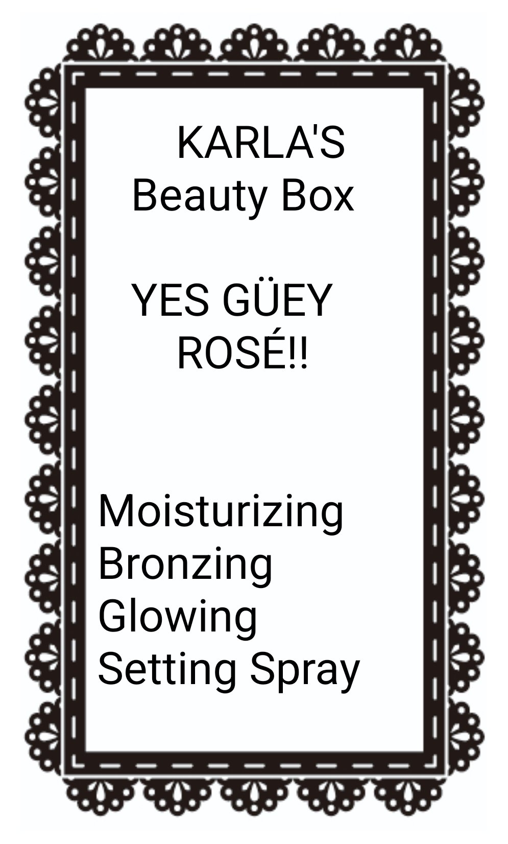 YES GUEY ROSE!!! Setting Spray