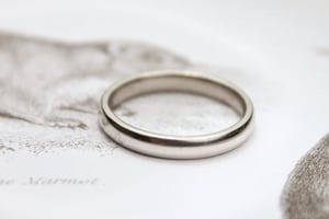 Image of Platinum 3mm plain court ring