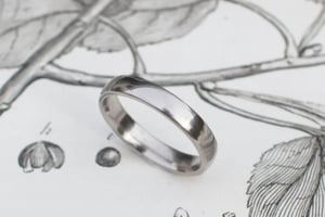 Image of Platinum 4mm plain court ring