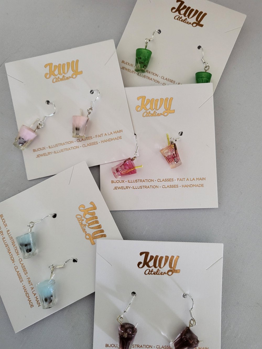 Image of Miniature beverage earrings