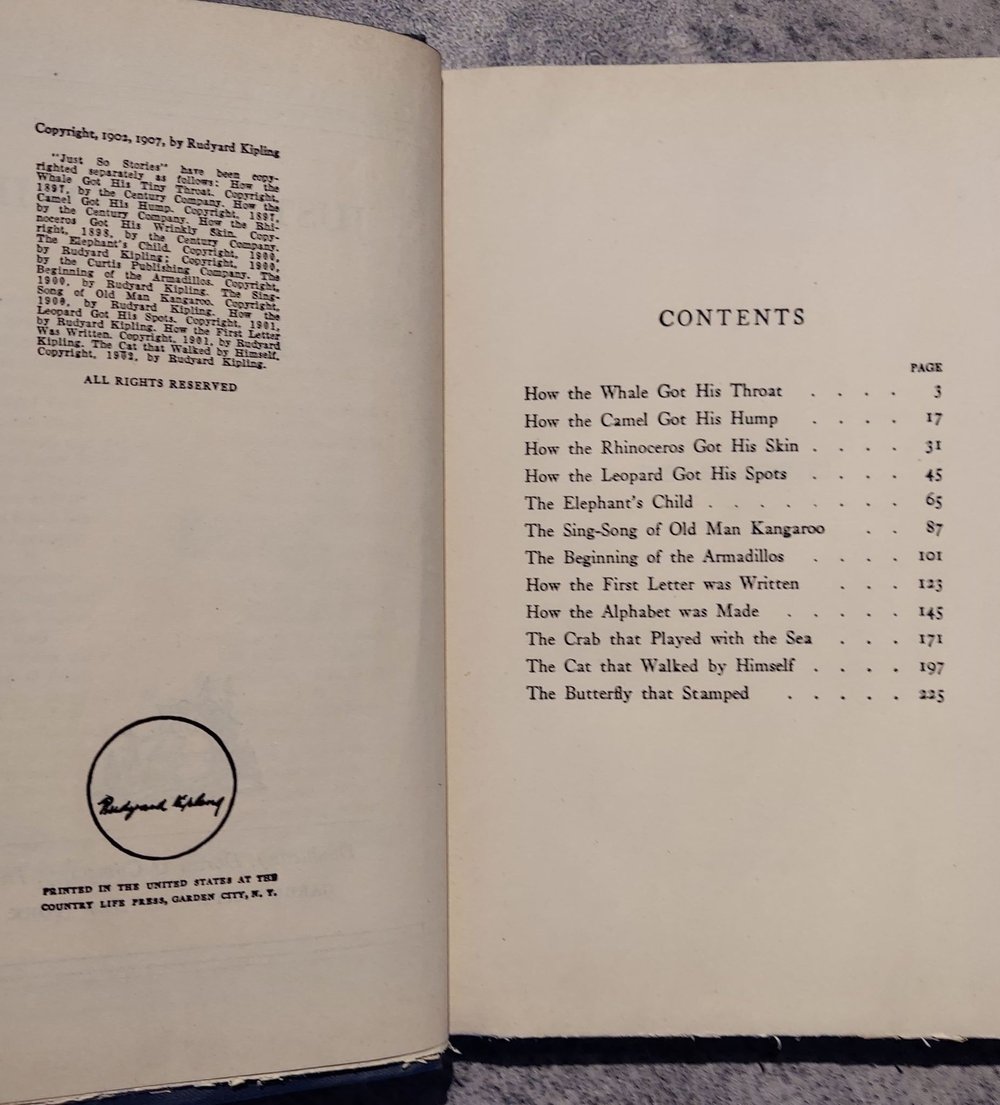 Just So Stories, by Rudyard Kipling - 1907