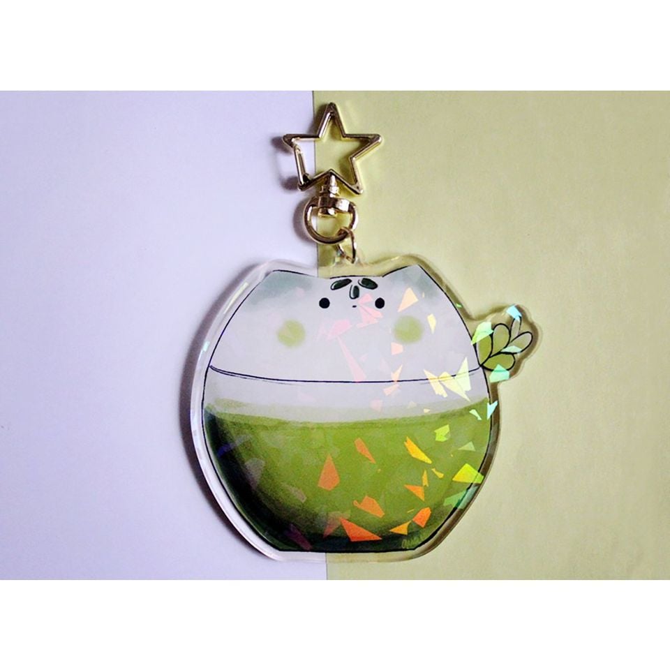 Image of Matcat Latte and Bearccino Keychain