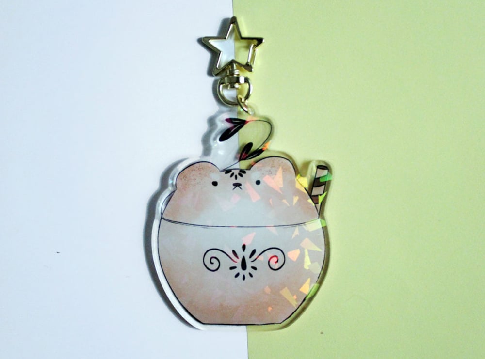 Image of Matcat Latte and Bearccino Keychain