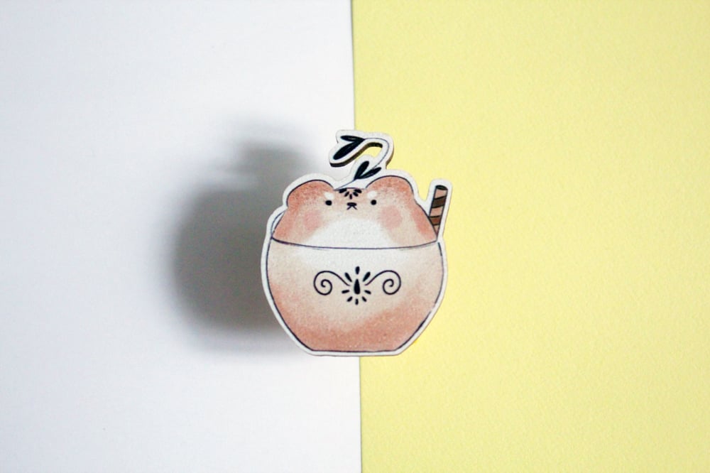 Image of Matcat latte and Bearccino Wooden pins