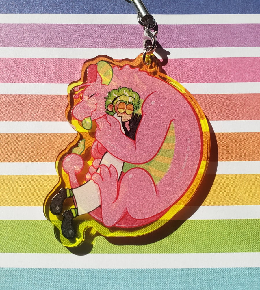 Gummy and The Doctor -- Clear + Colored Acrylic Charm