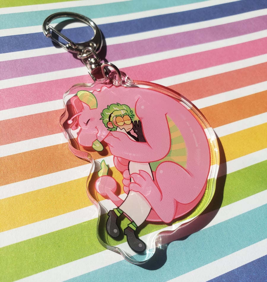 Gummy and The Doctor -- Clear + Colored Acrylic Charm
