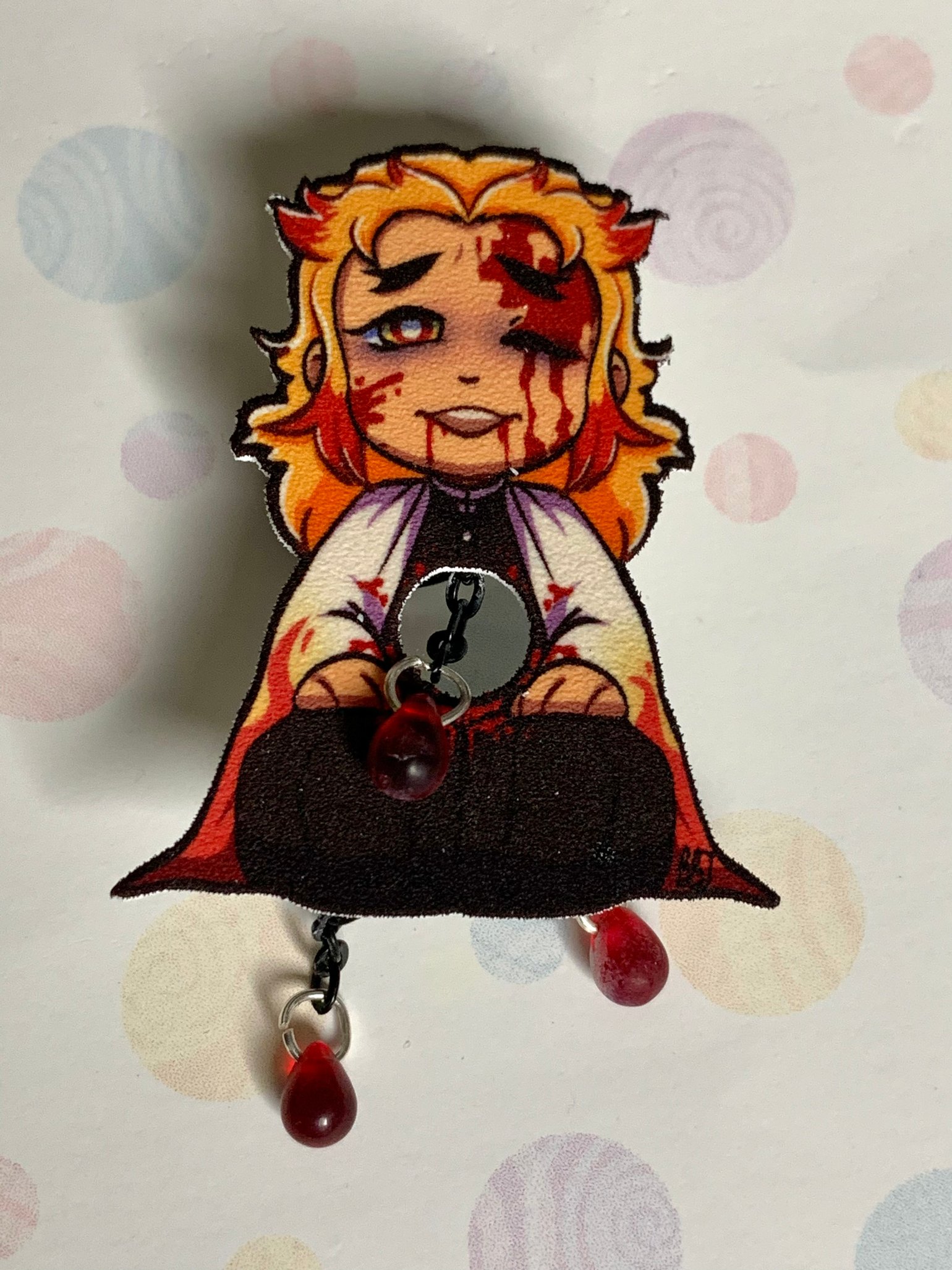 Image of Shrinky dink Rengoku pin