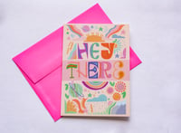 Image 2 of Hey There Greeting Card - Set of 5