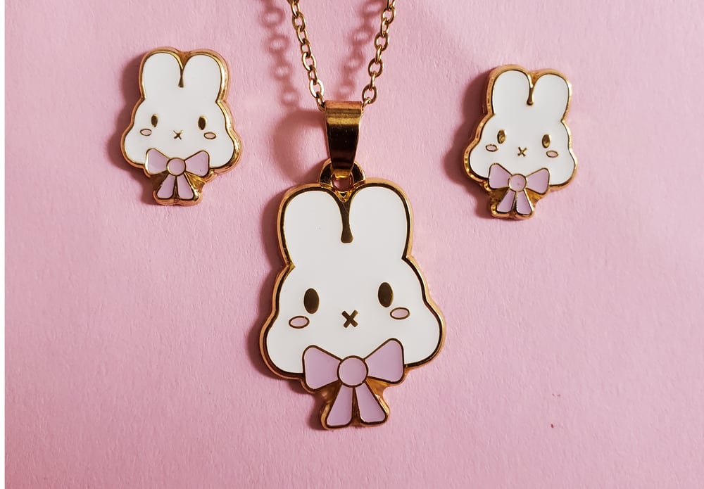 Image of White bunny set
