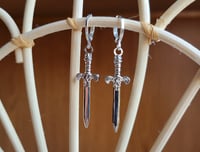 Image 3 of 'Magic Dagger' Earrings (Silver)