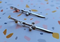 Image 2 of 'Magic Dagger' Earrings (Silver)