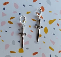 Image 1 of 'Magic Dagger' Earrings (Silver)