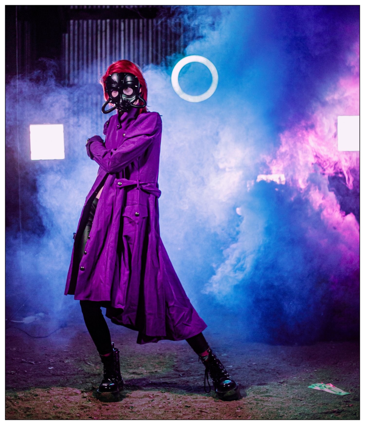 Image of Long purple Military Jacket