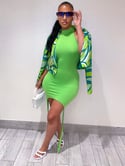 Money Green Mini Dress