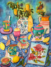 Whimsical fairy table ORIGINAL 56x76cm