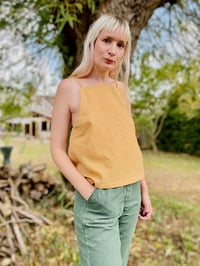Image 1 of the every top ~ mustard check M/L