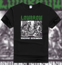 Image 1 of LOWBROW Screen Printing Fidei Exploratio shirt BLACK