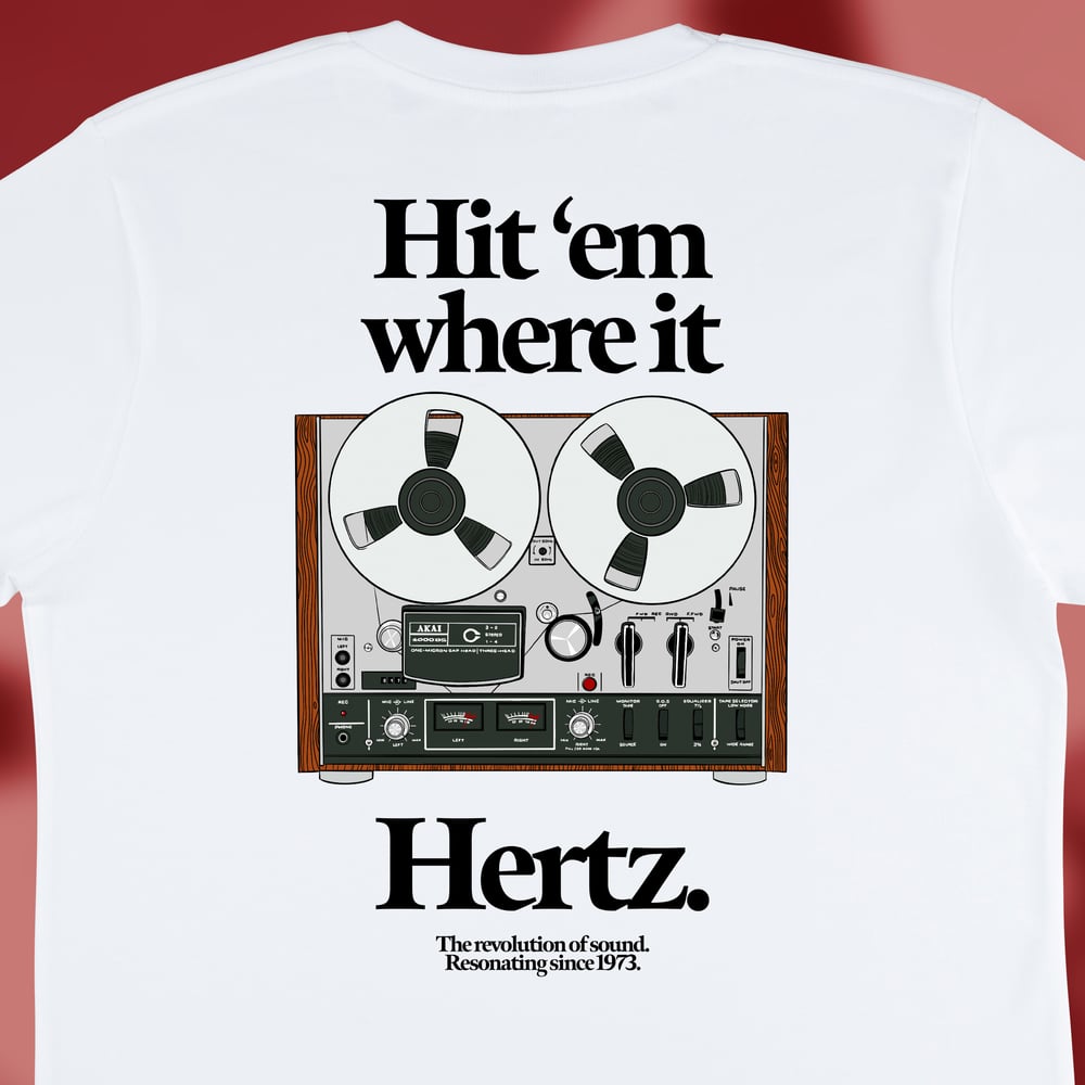 Image of "HERTZ" Tee - White