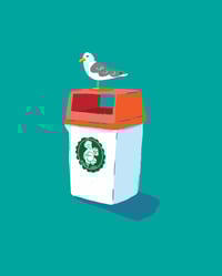 Image 2 of Revere Beach Seagull 8" x 10" print