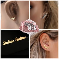 Image 1 of Stud Name earrings