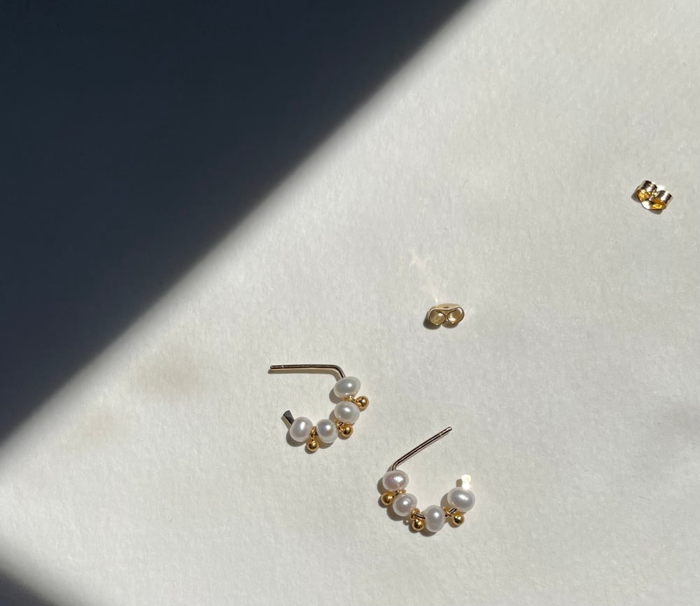 Image of Four pearl earrings