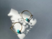 Image 1 of Petite turquoise earrings