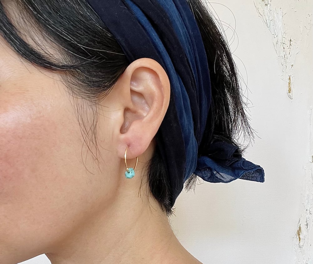 Image of Petite turquoise earrings