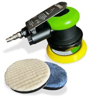 Image 1 of 4" rotary hand polisher with 2 step polishing pads