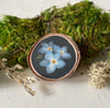 Original Art: Forget-Me-Nots birch token