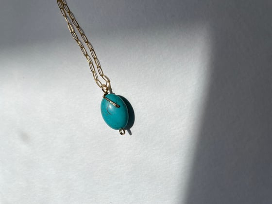 Image of Oval turquoise necklace