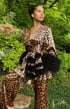 Gold Beverly Lounge Suit w/ Marabou Cuffs FINAL CLEARANCE SALE! Was $299.99, now $99.99 Image 4