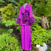 Image of Shocking Violet Beverly Lounge Suit w/ Marabou Cuffs
